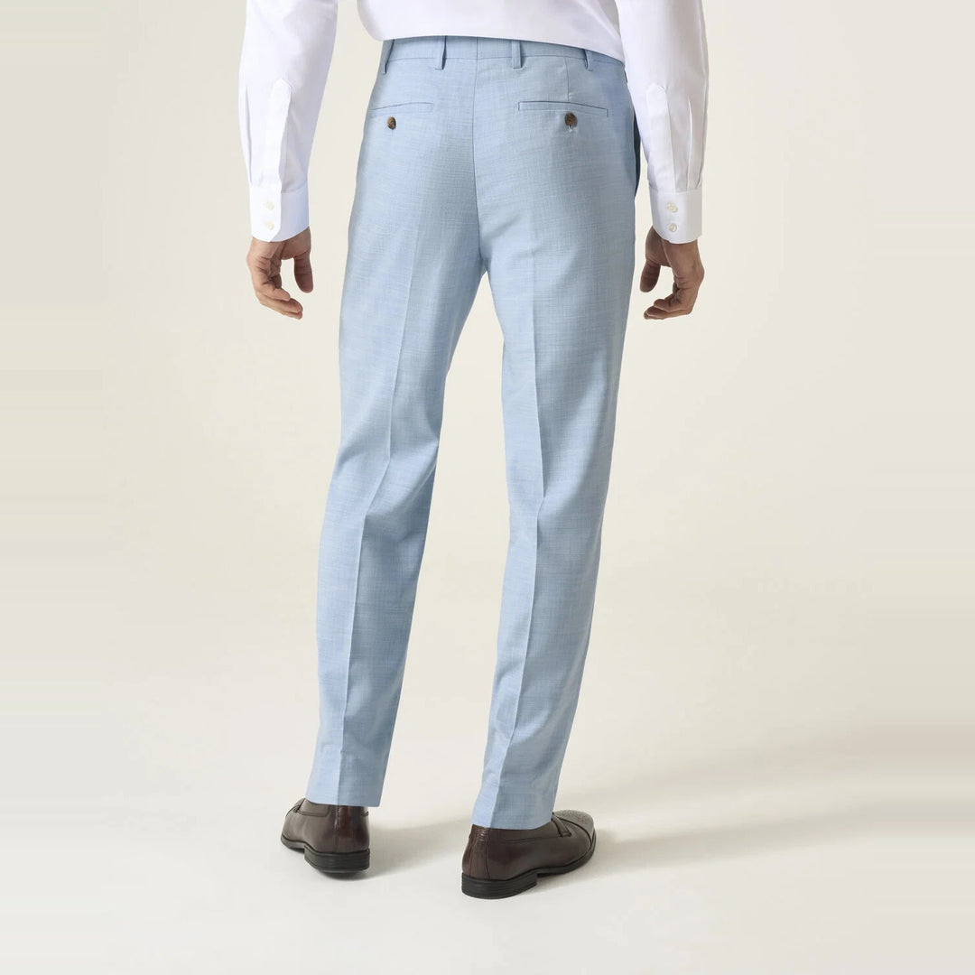 Baks Lucien Sky Blue Tapered Suit Trousers 99MM71209, back view