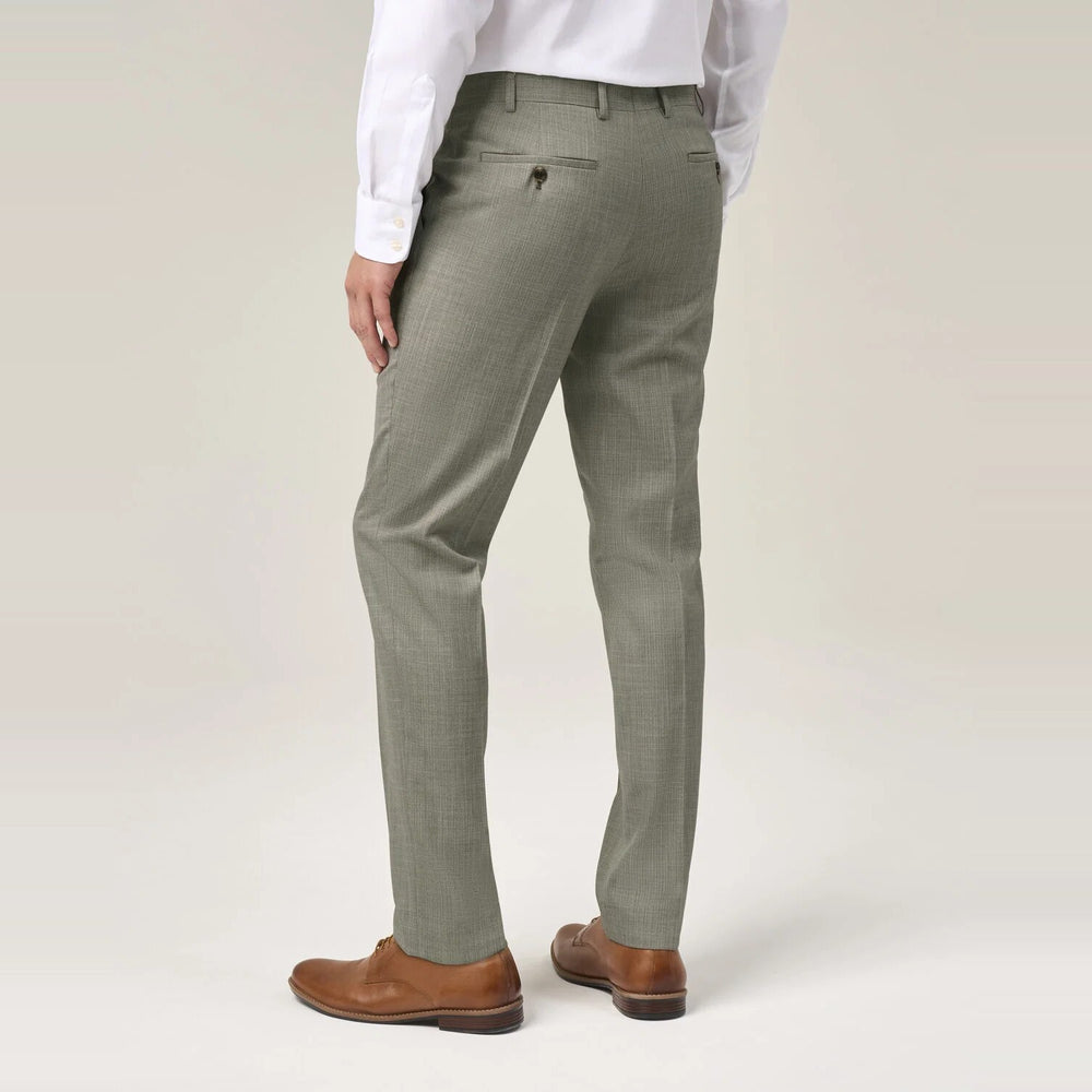 Baks Redding Sage Green Tapered Suit Trousers 99MM71252, back view