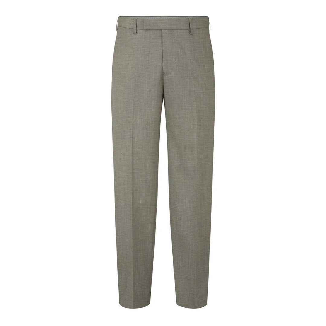 Baks Redding Sage Green Tapered Suit Trousers 99MM71252, flat front view