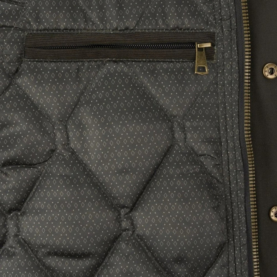 Baks Ribble Olive Wax Coat 99MM5649, lining detail
