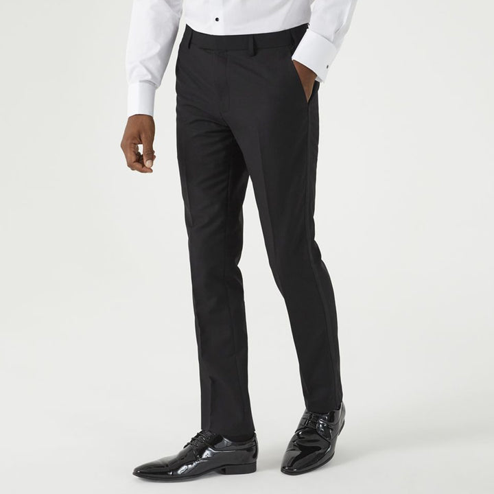 Baks 99MM7311 Sinatra Black Satin Stripe Tappered Dinner Trousers