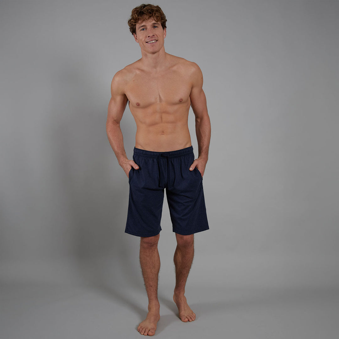 Bugatti 31045-4009-625 Calgary Medium Blue Bermudas Pyjama Shorts - Baks Menswear Bournemouth