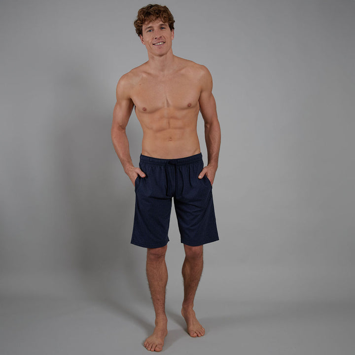 Bugatti 31045-4009-625 Calgary Medium Blue Bermudas Pyjama Shorts - Baks Menswear Bournemouth