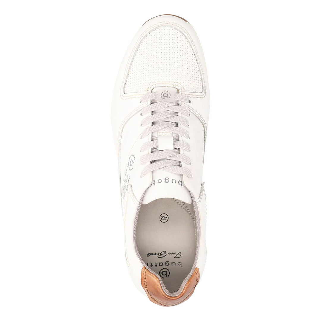 Bugatti 311-A9Q06-1000-2000 White Leather Sneaker Trainers - BAKS Menswear Bournemouth