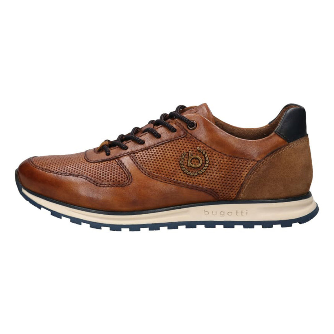 Bugatti 331-A0211-4100-6300 Cognac Brown Leather Sneaker Trainers - BAKS Menswear Bournemouth