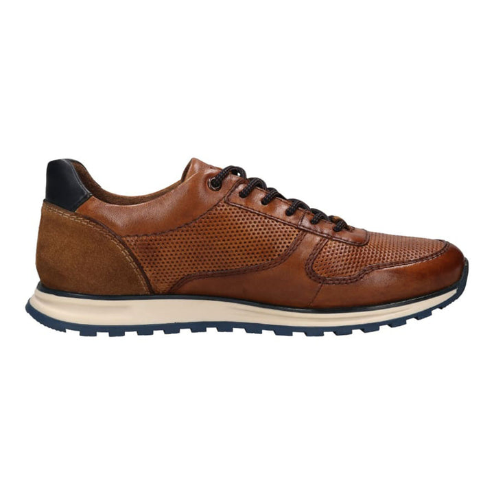 Bugatti 331-A0211-4100-6300 Cognac Brown Leather Sneaker Trainers - BAKS Menswear Bournemouth