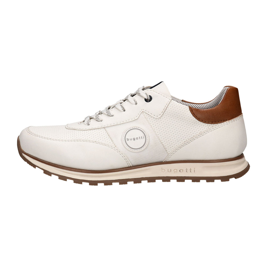 Bugatti 331-A0218-5900-2100 Off White Sneaker Trainers - BAKS Menswear Bournemouth