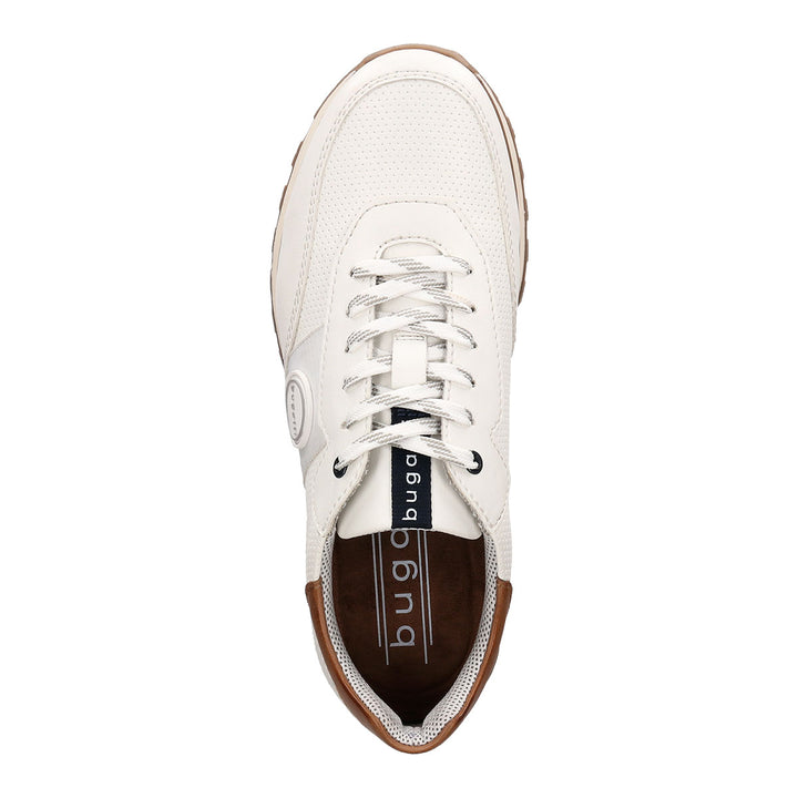 Bugatti 331-A0218-5900-2100 Off White Sneaker Trainers - BAKS Menswear Bournemouth