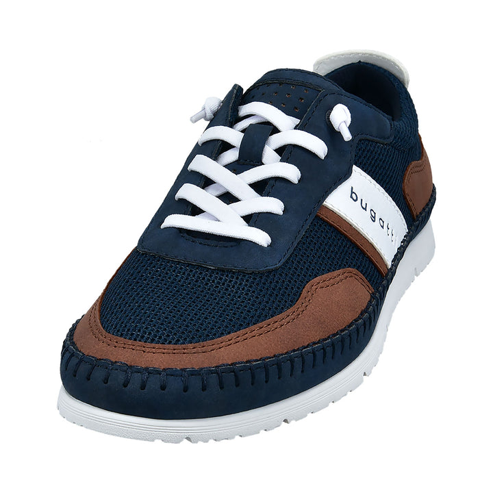 Bugatti 331-AKB03-5059-4163 Dark Blue Lace-Up Trainers - Baks Menswear Bournemouth