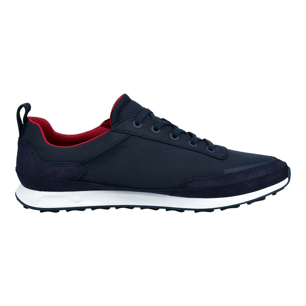 Bugatti 341-AKK03-6900-4100 Dark Blue Zip-Side Lace-Up Trainers - Baks Menswear Bournemouth