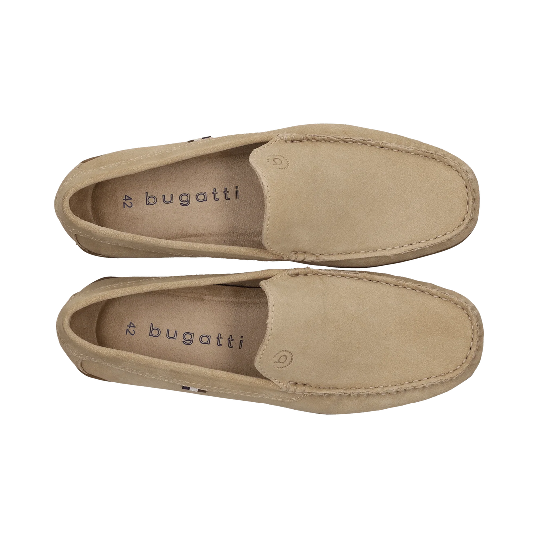 Bugatti Beige Suede Loafer Shoes 321-AWF60-1400-5200