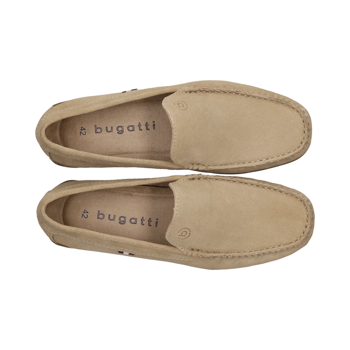 Bugatti Beige Suede Loafer Shoes 321-AWF60-1400-5200