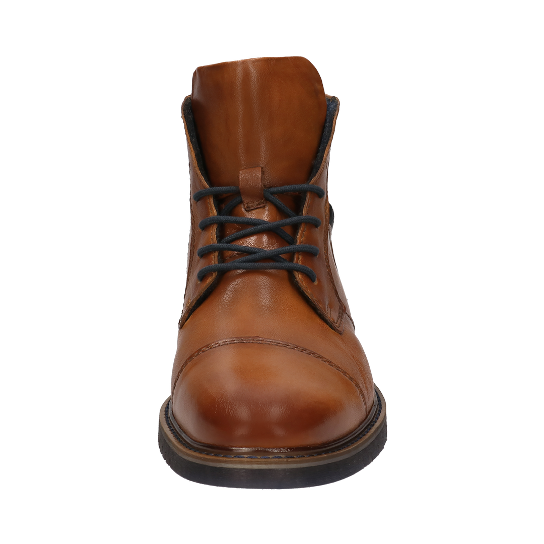 Bugatti Caj cognac brown mens leather ankle boot, front view