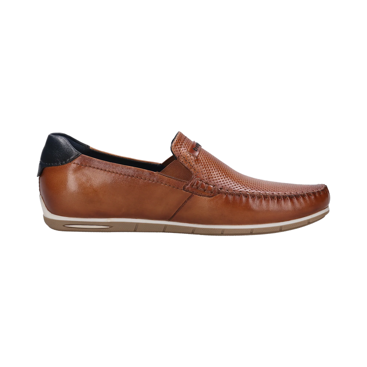 Bugatti Cognac Brown Leather Mocassin Shoes 321-A2X6G-4000-6300