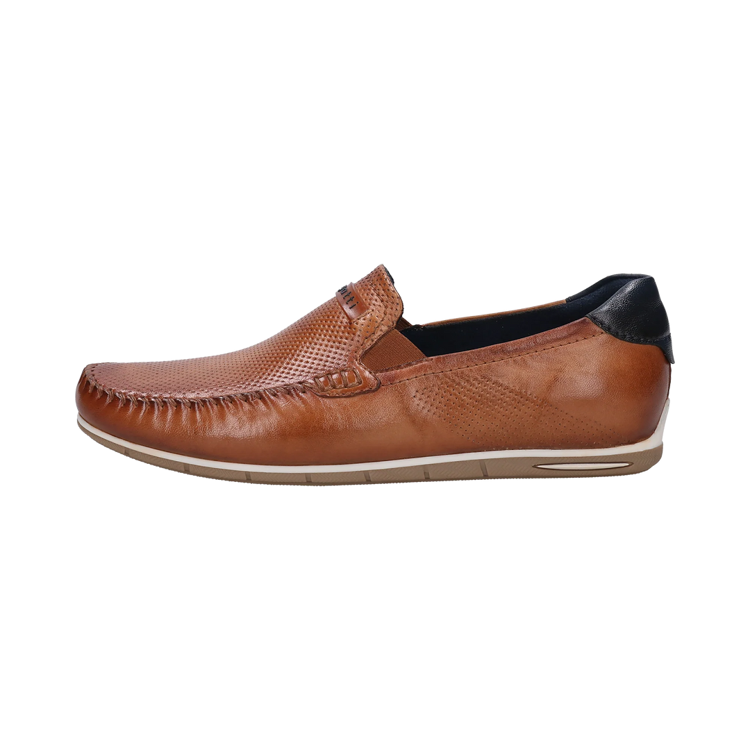 Bugatti Cognac Brown Leather Mocassin Shoes 321-A2X6G-4000-6300