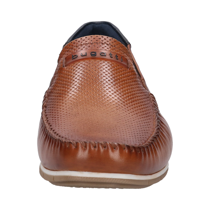 Bugatti Cognac Brown Leather Mocassin Shoes 321-A2X6G-4000-6300