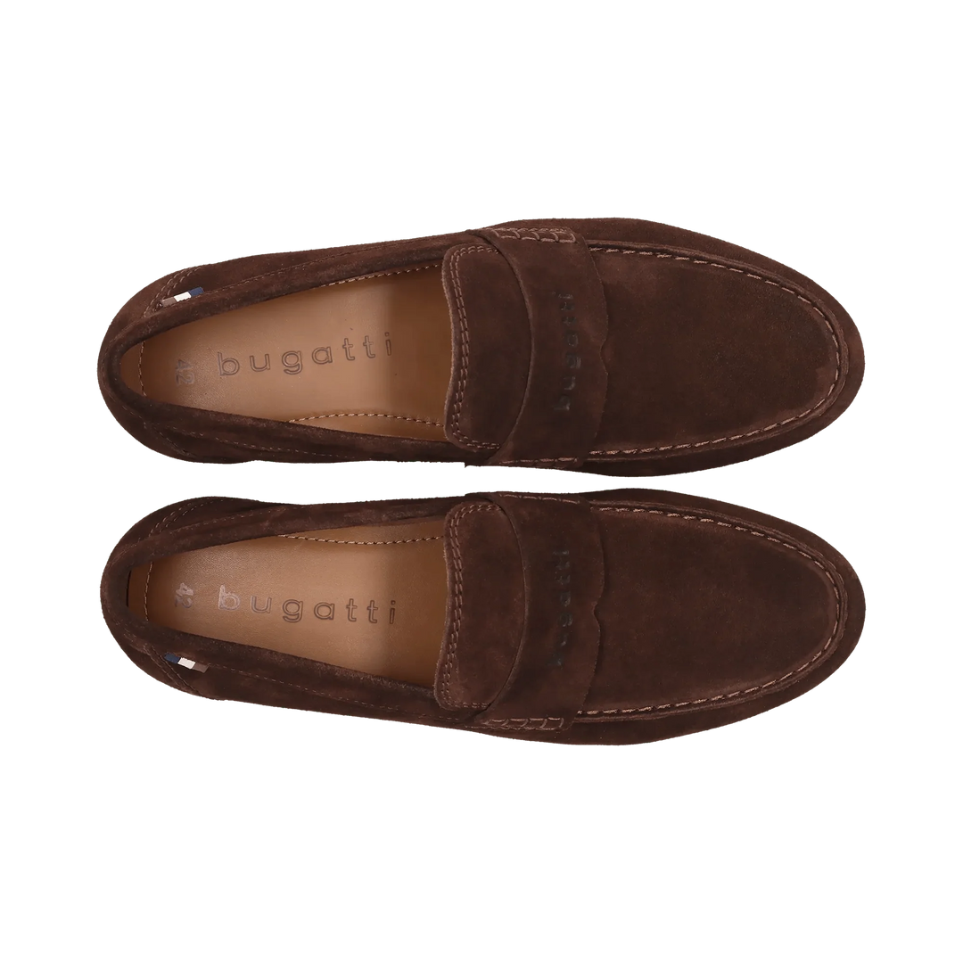 Bugatti Dark Brown Suede Loafer Shoes 311-AW660-1400-6100