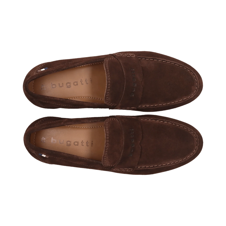 Bugatti Dark Brown Suede Loafer Shoes 311-AW660-1400-6100