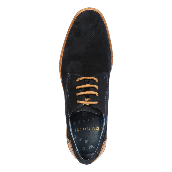 Bugatti Melchiore Dark Blue Suede Lace-Up Shoe 321-64702-1400-4100 - Baks Menswear Bournemouth