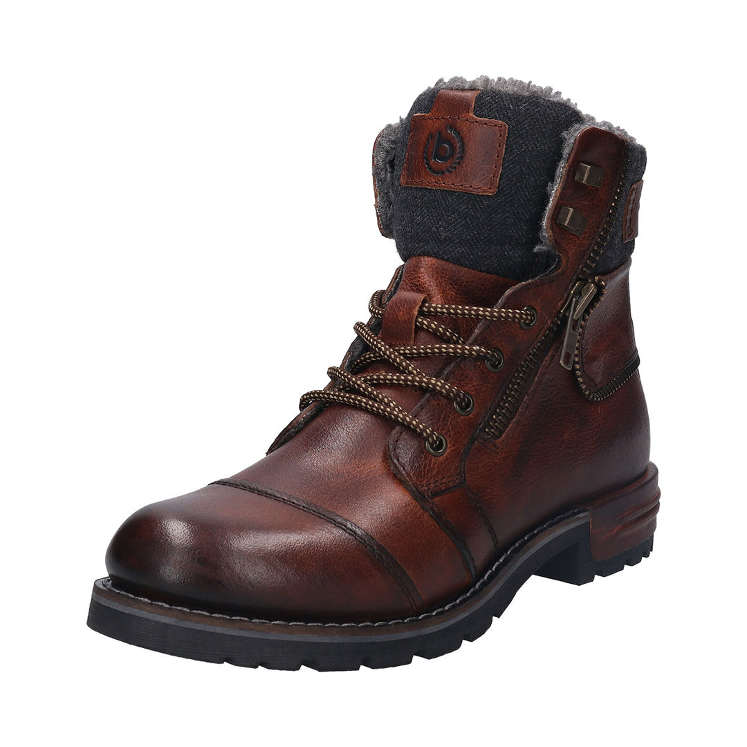 Bugatti Sentra Medium Brown Plush Lined Leather Boots 321-6115B-2000-6400  - Baks Menswear Bournemouth