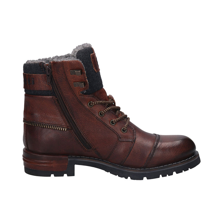 Bugatti Sentra Medium Brown Plush Lined Leather Boots 321-6115B-2000-6400  - Baks Menswear Bournemouth