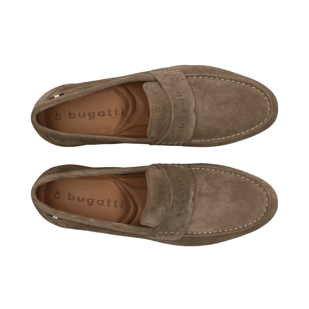 Bugatti Taupe Suede Loafer Shoes 311-AW660-1400-1400