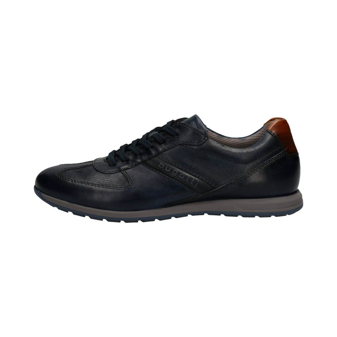 Bugatti Thorello Dark Blue Leather Sneaker 311-A9Q04-4100-4100 - Baks Menswear Bournemouth