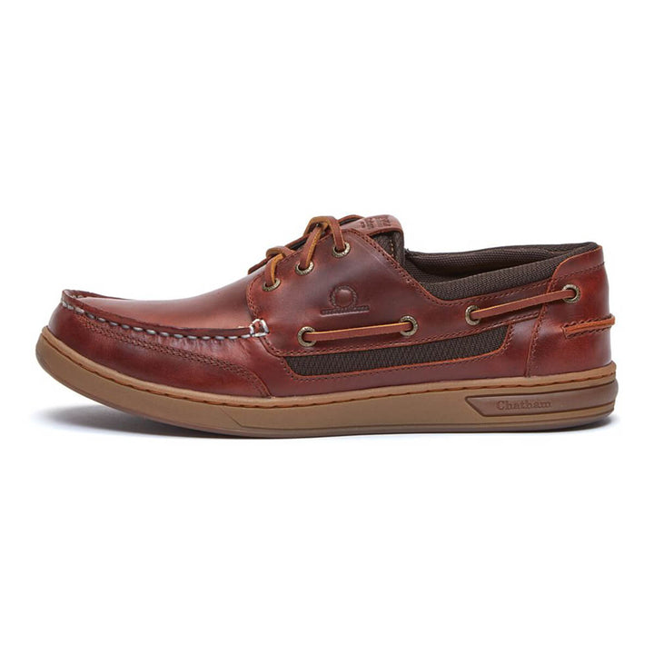Chatham Buton G2 Red Brown Gum Premium Leather Deck Shoes - Baks Menswear