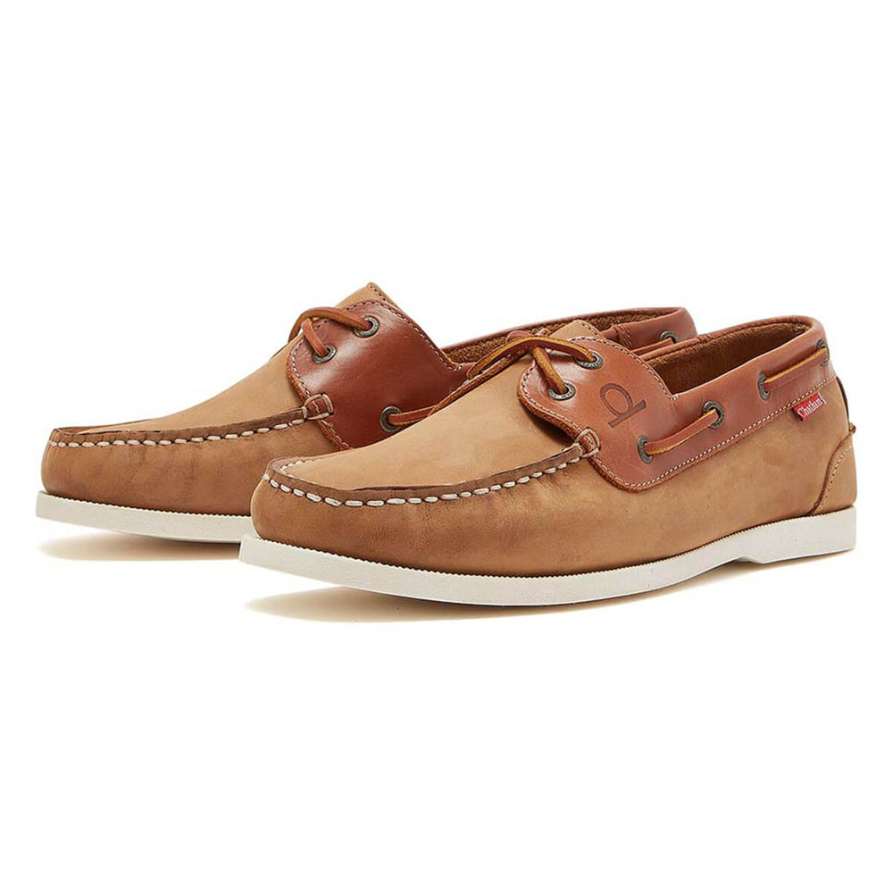 Chatham Galley II Tan Brown Nubuck Leather Deck Shoe - Baks Menswear