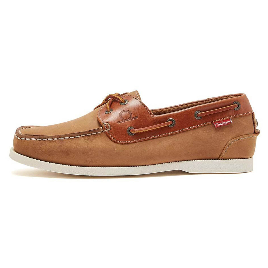 Chatham Galley II Tan Brown Nubuck Leather Deck Shoe - Baks Menswear