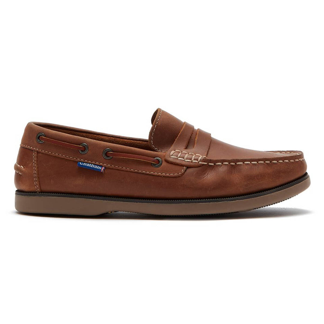 Chatham Shanklin Tan Brown Premium Leather Loafers - Baks Menswear