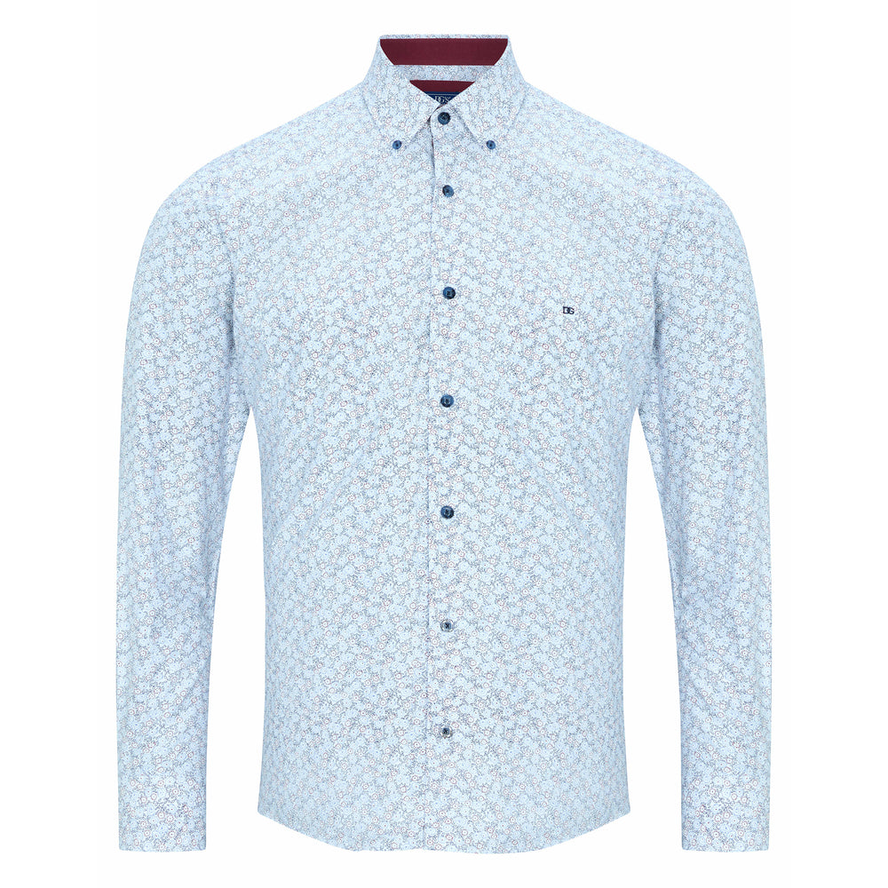 DG's Drifter Ivano Red Print Long Sleeve Shirt 14064 16, front view