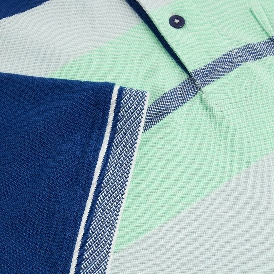 DG's Drifter 113 55123 Sky Blue Contrast Polo Shirt - Baks Menswear Bournemouth