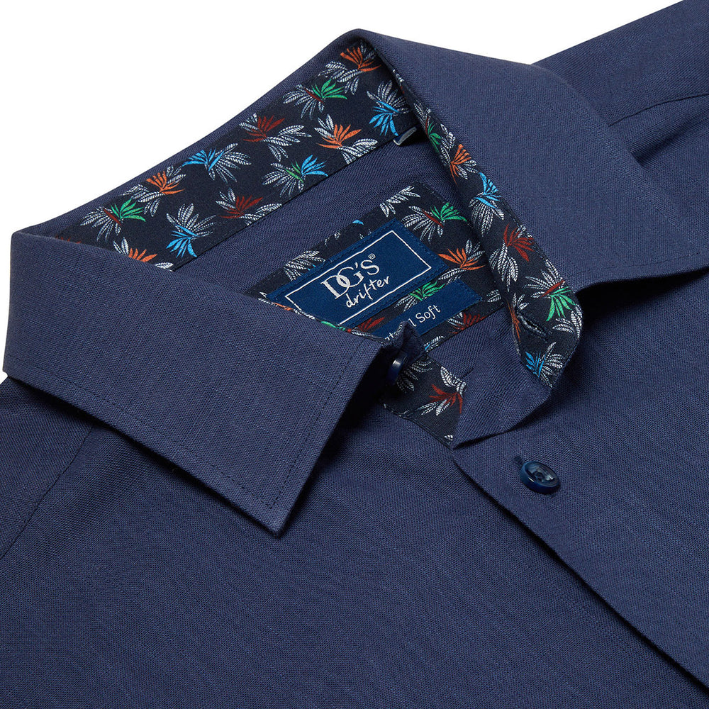 DG's Drifter 141-14711SS 29 Navy Geneva Short Sleeve Casual Shirt - Baks Menswear Bournemouth