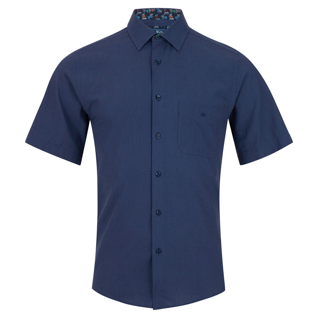 DG's Drifter 141-14711SS 29 Navy Geneva Short Sleeve Casual Shirt - Baks Menswear Bournemouth