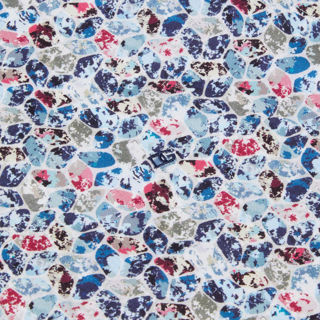 Multicolored abstract pattern on a textured surface