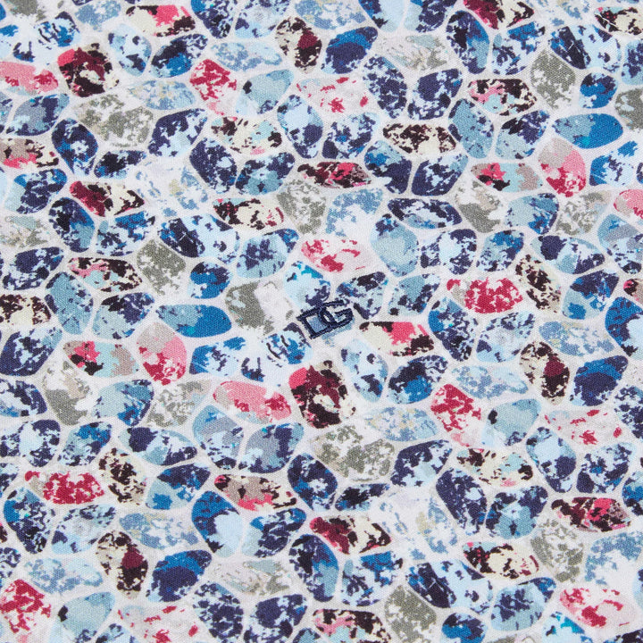 Multicolored abstract pattern on a textured surface