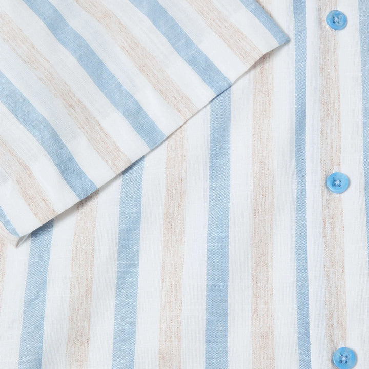 DG's Drifter 14144 12 Blue White Stripe Mens Short Sleeve Shirt