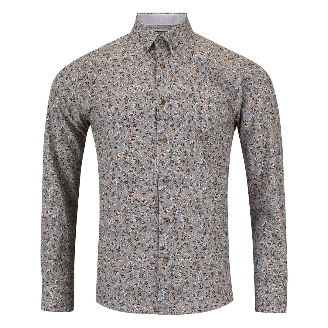 Floral patterned shirt on a white background