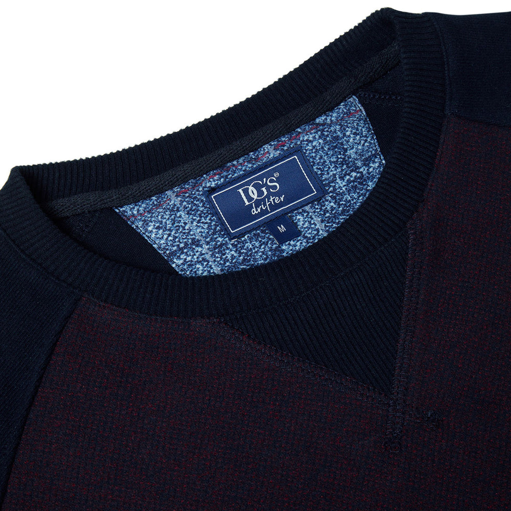 DG's Drifter 523-55148-69 Dark Red Crew Neck Sweatshirt - Baks Menswear Bournemouth