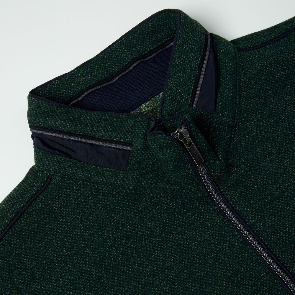 DG's Drifter 523-55150-37 Green Zip Neck Sweatshirt - Baks Menswear Bournemouth