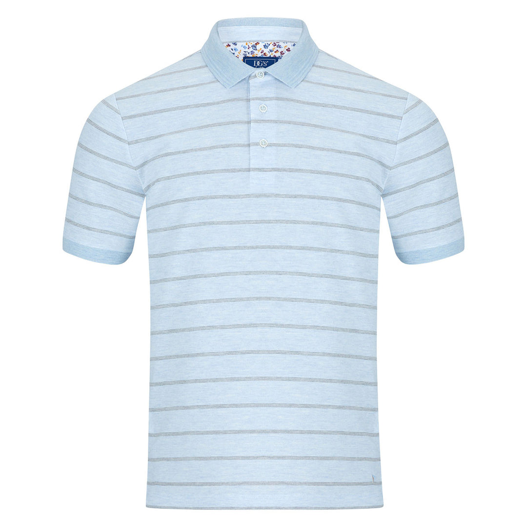 DG's Drifter 55194 21 Light Blue Short Sleeve Polo Shirt - Baks Menswear Bournemouth