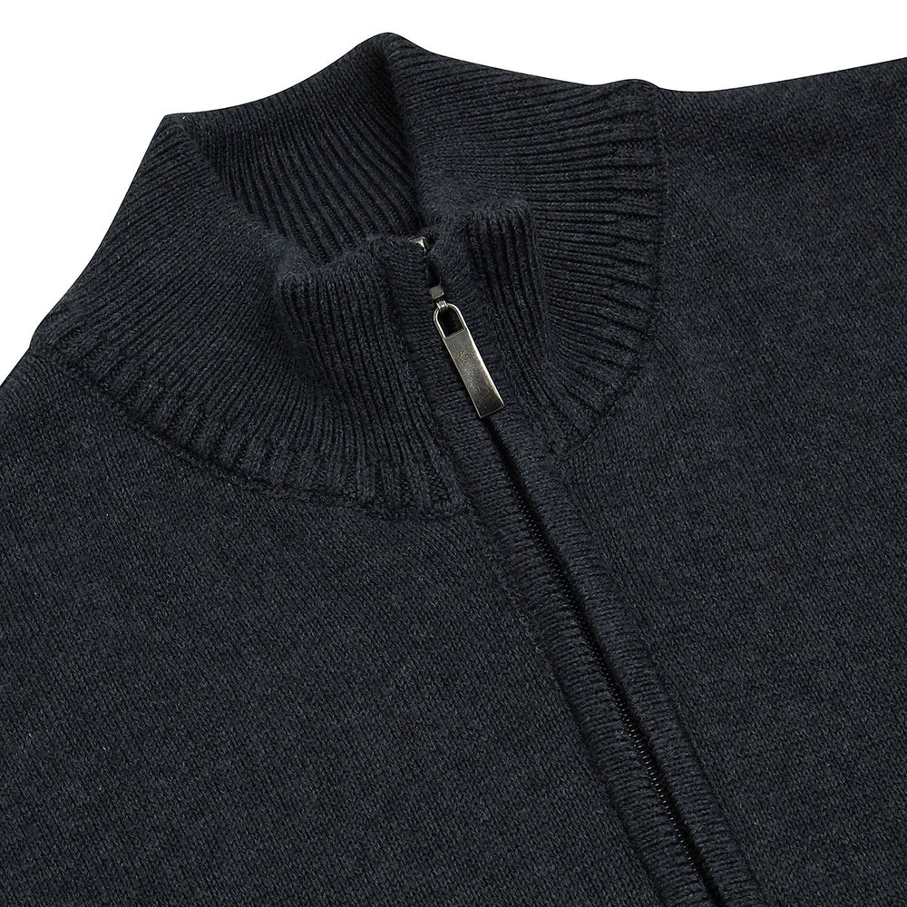 DG's Drifter 593-55962-08 Charcoal Grey Zip Neck Jumper - Baks Menswear Bournemouth