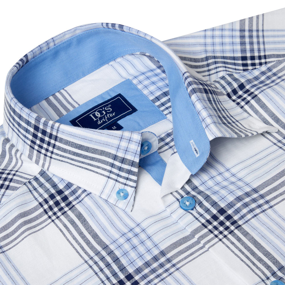 DG's Drifter Geneva 141-14610SS 22 Sky Blue Short Sleeve Shirt - Baks Menswear Bournemouth