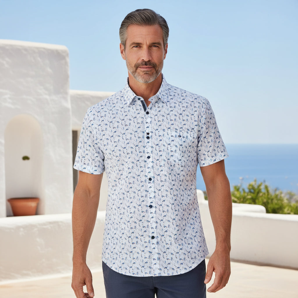 DG's Drifter Giovanni 14127 Blue Short Sleeve Shirt 12