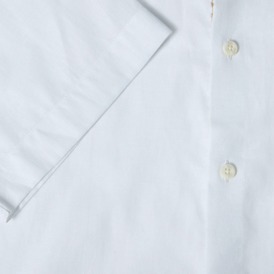 DG's Drifter Giovanni 14770 01 White Short Sleeve Linen Shirt