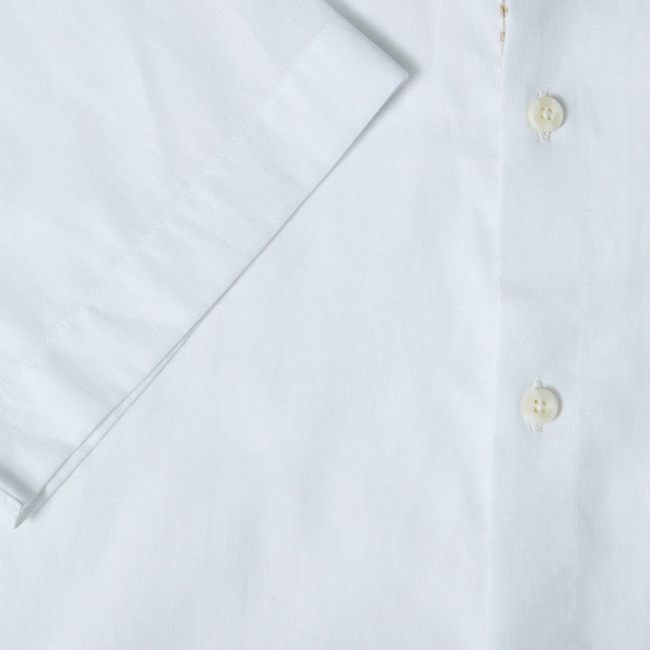 DG's Drifter Giovanni 14770 01 White Short Sleeve Linen Shirt