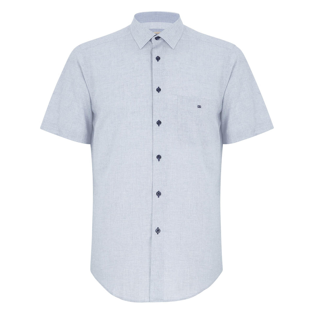 DG's Drifter Ivano 101-15179SS-22 Blue Short Sleeve Shirt - Baks Menswear Bournemouth