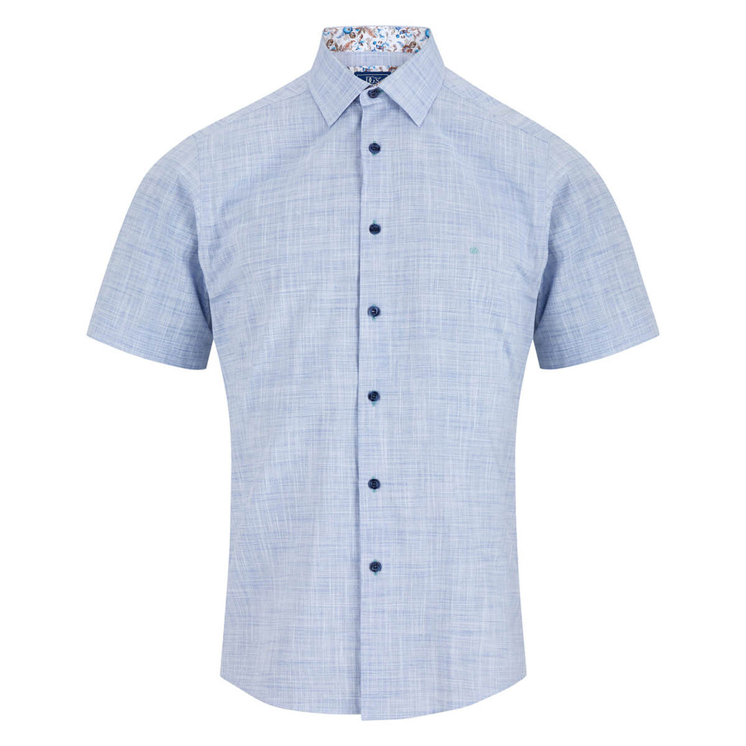 DG's Drifter Ivano 121-14501SS-27 Blue Short Sleeve Shirt - Baks Menswear Bournemouth