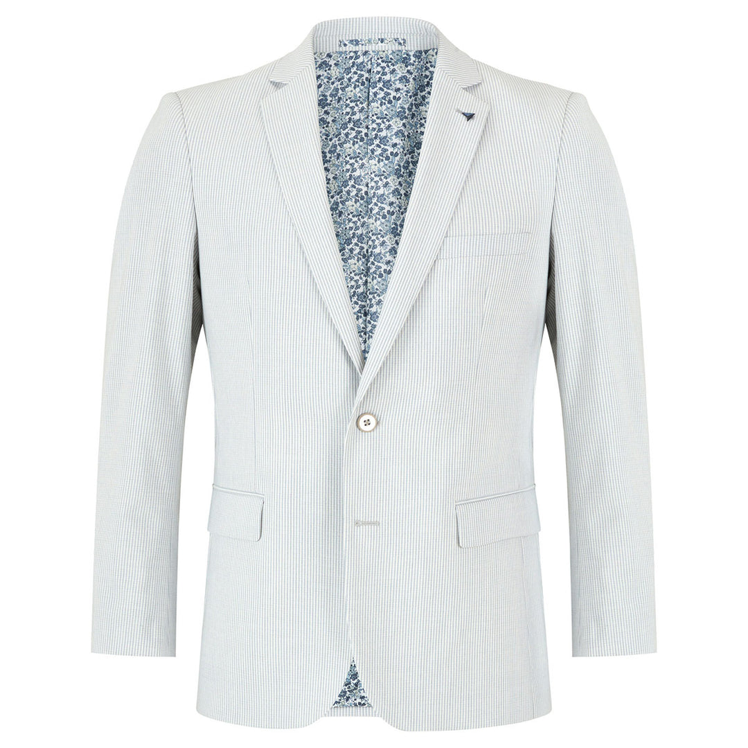 DG's Drifter Marseille 14026 21 Light Blue Striped Blazer Jacket - Baks Menswear Bournemouth